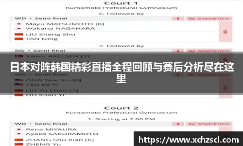 日本对阵韩国精彩直播全程回顾与赛后分析尽在这里